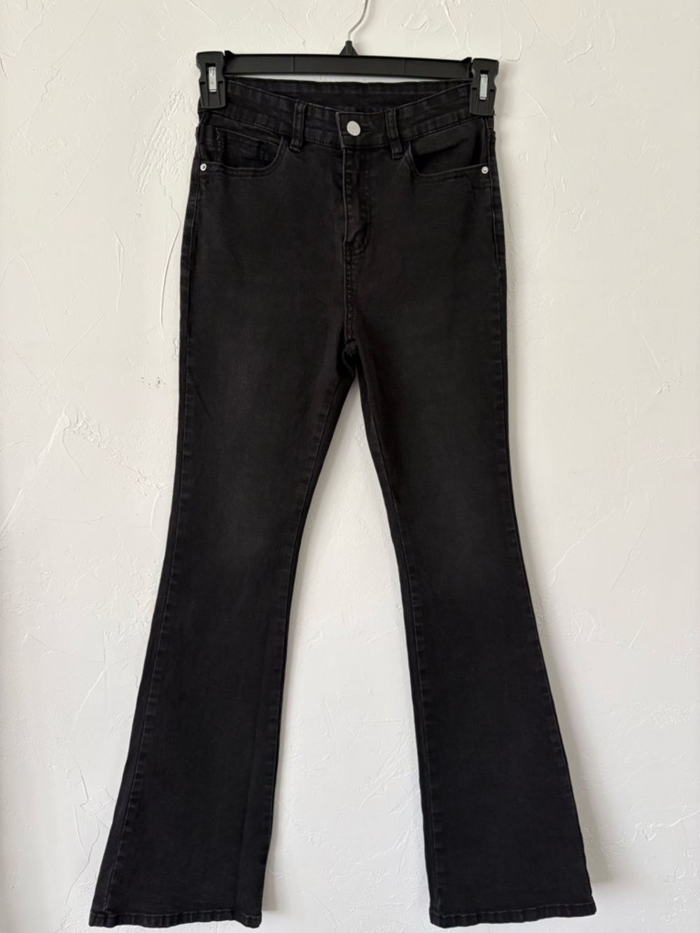 SHEIN Black Flared High-Rise Jeans